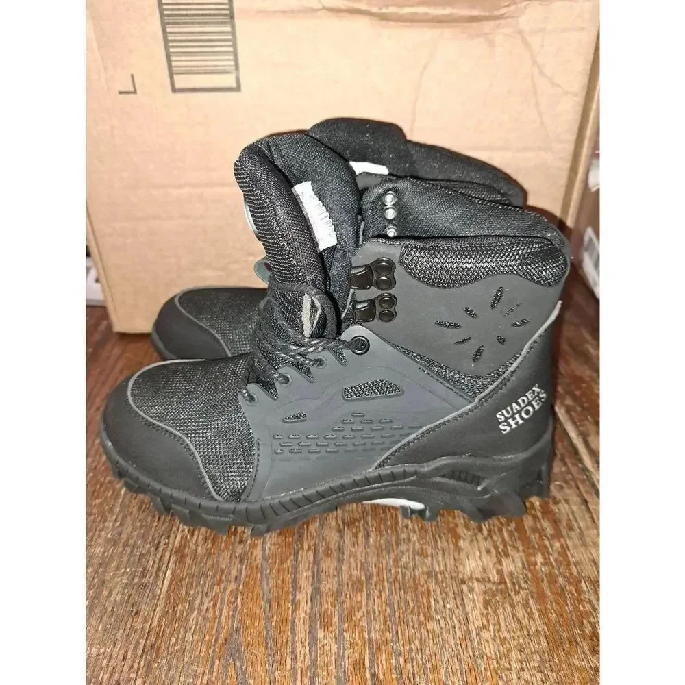 New W9/M7.5 Suadex Armour Indestructible Steel Toe Black Work Boots